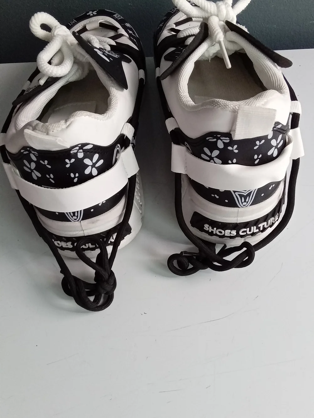 Shoes Culture Bandana Paisley‎ Low Top Sneakers Black White Streetwear Mens 41